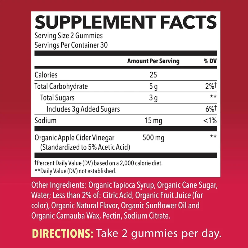 Organic Apple Cider Vinegar Gu - Apple Cider Vinegar Pill recension och pris
