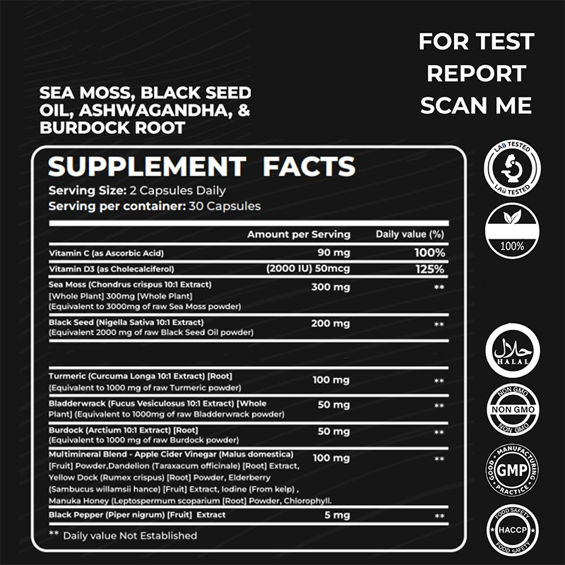 Seaweed mixed with black seed  - Apple Cider Vinegar Pill recension och pris