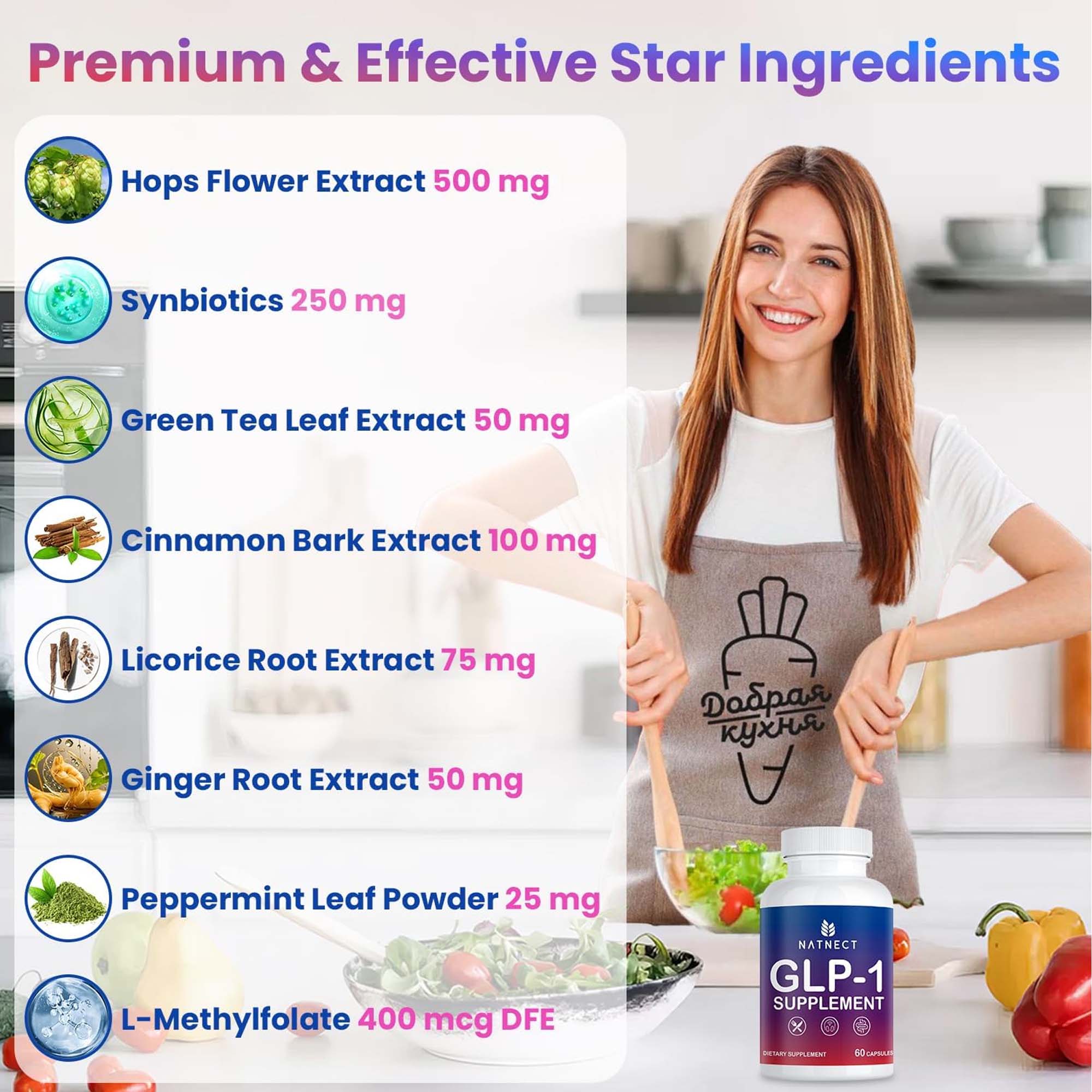 GLP-1 Supplement Capsules, Wei - Green Tea Extract Fat recension och pris