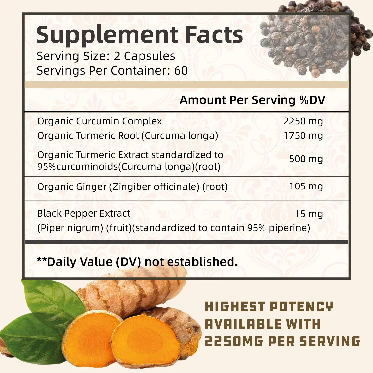 Turmeric Curcumin - with 95% C - Turmeric Curcumin Capsule recension och pris