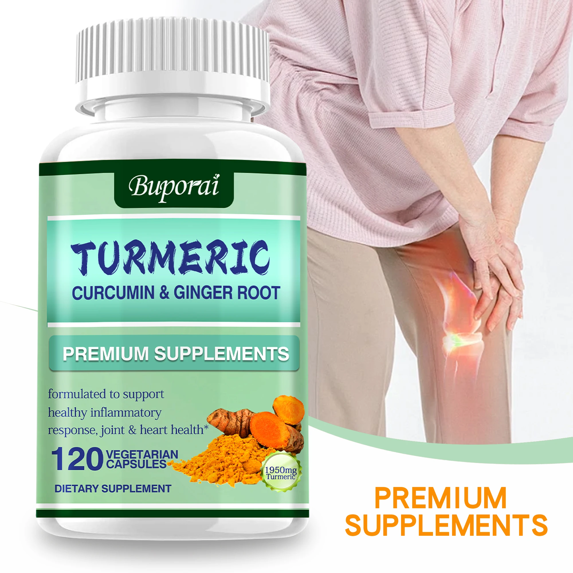 Turmeric Curcumin + Ginger Roo - Turmeric Curcumin Capsule recension och pris