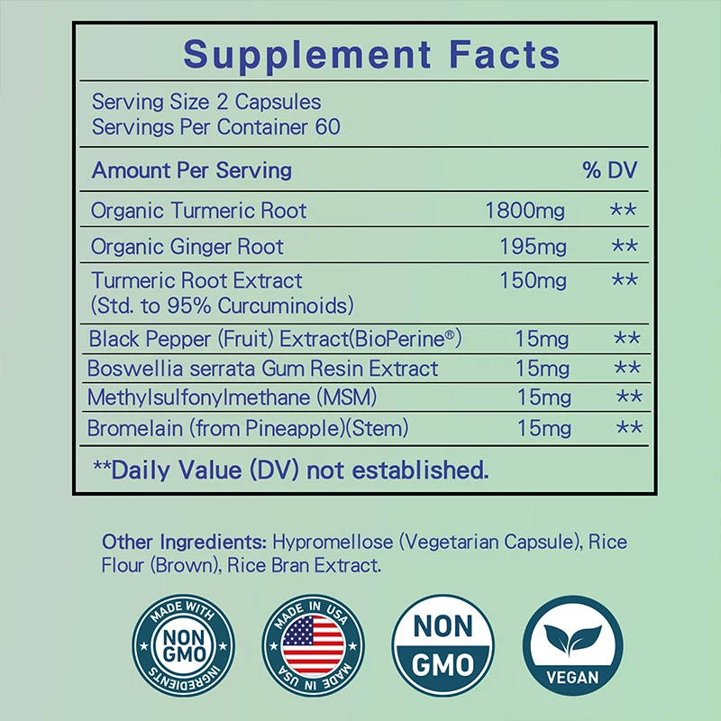Turmeric Curcumin + Ginger Roo - Turmeric Curcumin Capsule recension och pris