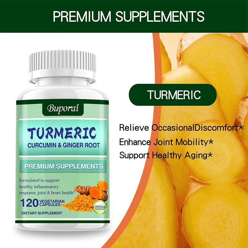 Turmeric Curcumin + Ginger Roo - Turmeric Curcumin Capsule recension och pris