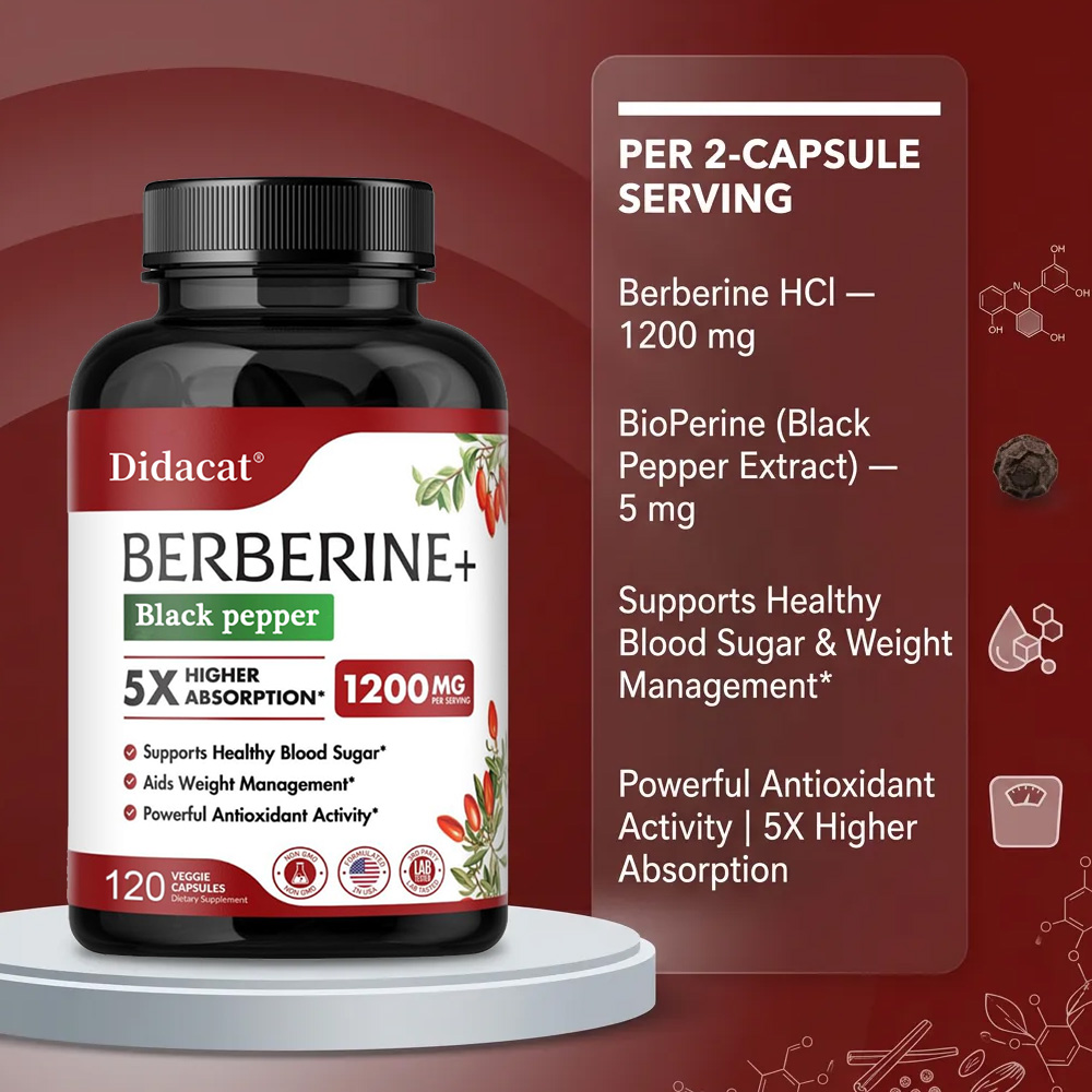 Berberine Supplement 1200mg -  - Apple Cider Vinegar Pill recension och pris